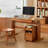 Cerise Rectangular Solid Wood  desk-1184768991
