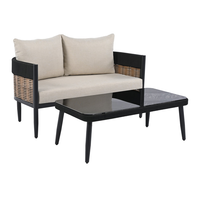 Banc Corrente + table, Taupe