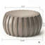 Table basse imperméable moderne de 35,43 po, conception en ciment durable MgO, compatible intérieur et extérieur (brun)-942278963