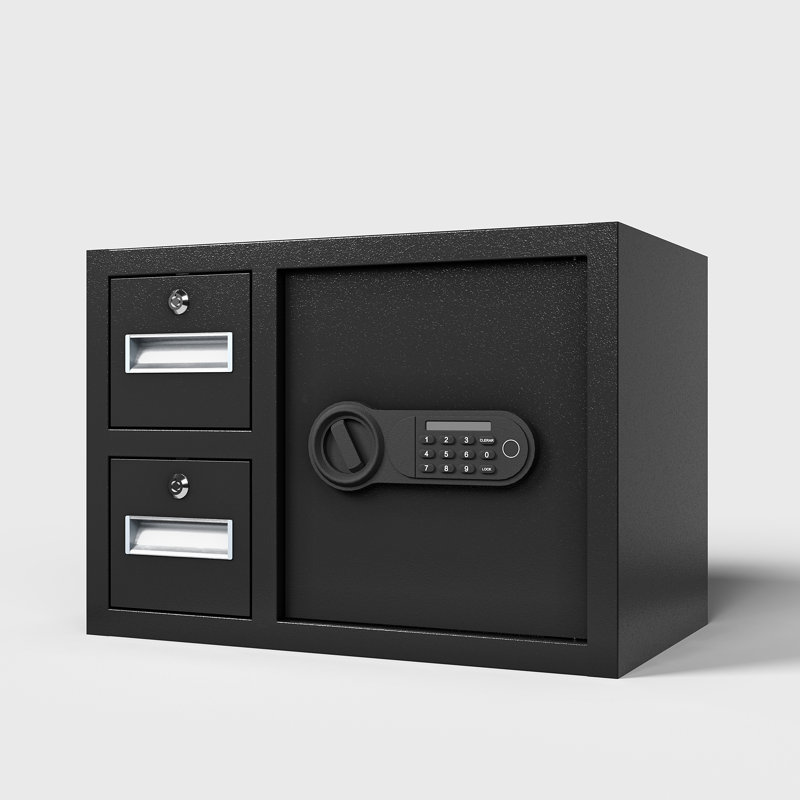 Coffre-fort et serrure à clavier électronique pour argent, bijoux et documents, 1,85 pieds cubes, noir | Idée de cadeau
