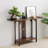 Dentrell 32.7"H Bamboo Console Table, Entryway Table Walnut Color