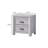 Laide Nightstand With 2 Drawers, Cup Handles, Gray Driftwood Finish Wood