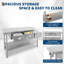 Table de préparation en acier inoxydable 60 po x 24 po avec tiroirs, table de travail robuste