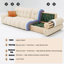 Coussin beige modulaire en similicuir-225020685