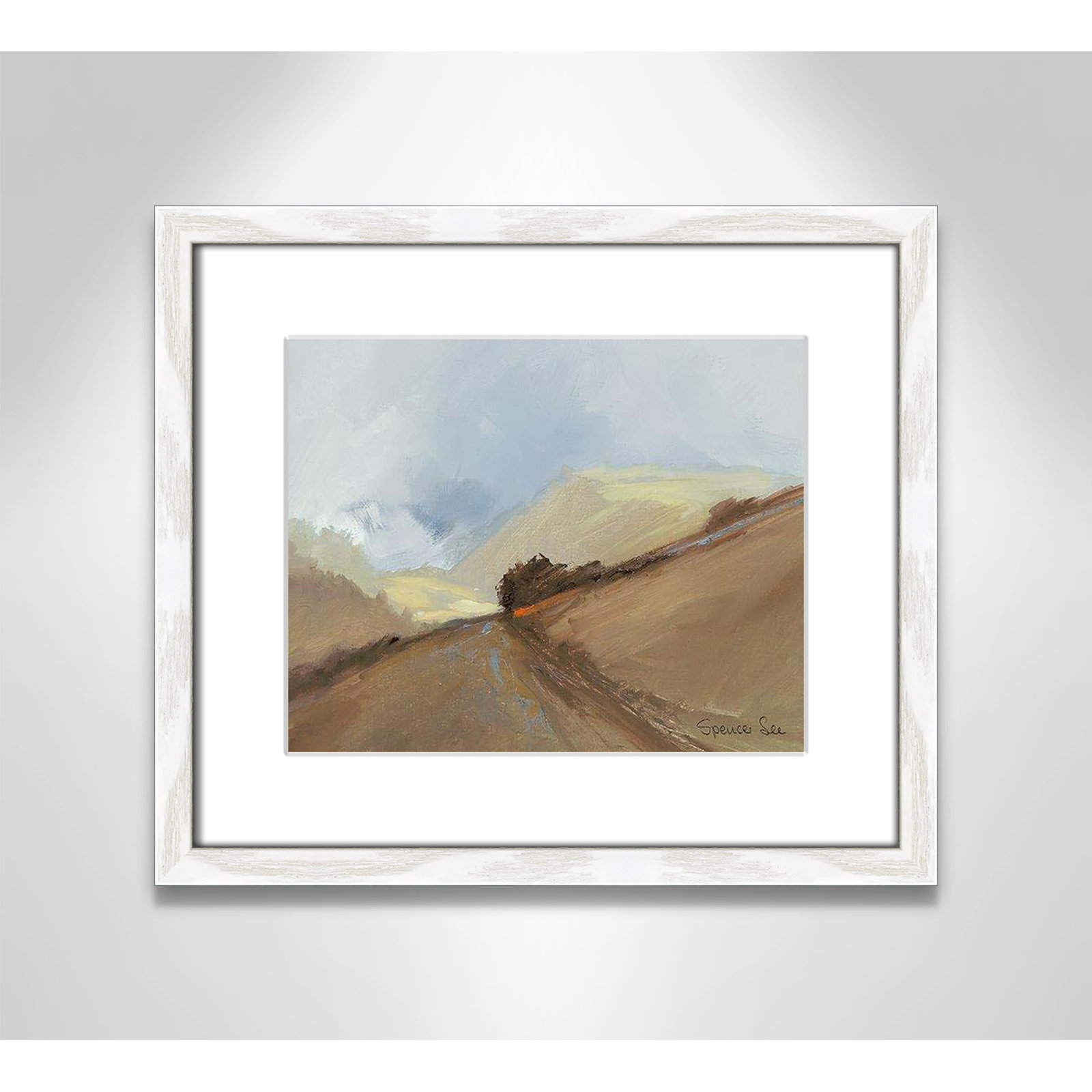 Heaven And Earth II by Spencer Lee, 13" H x 15" W x 0.75" D, White Framed