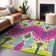 Premium Machine Washable Prisco Pink Rug