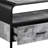 Concrete Gray & Black Tv Table With Metal Frame And Storage For Small Screen Tvs Stand 1 Open Compartment 39" Or Less