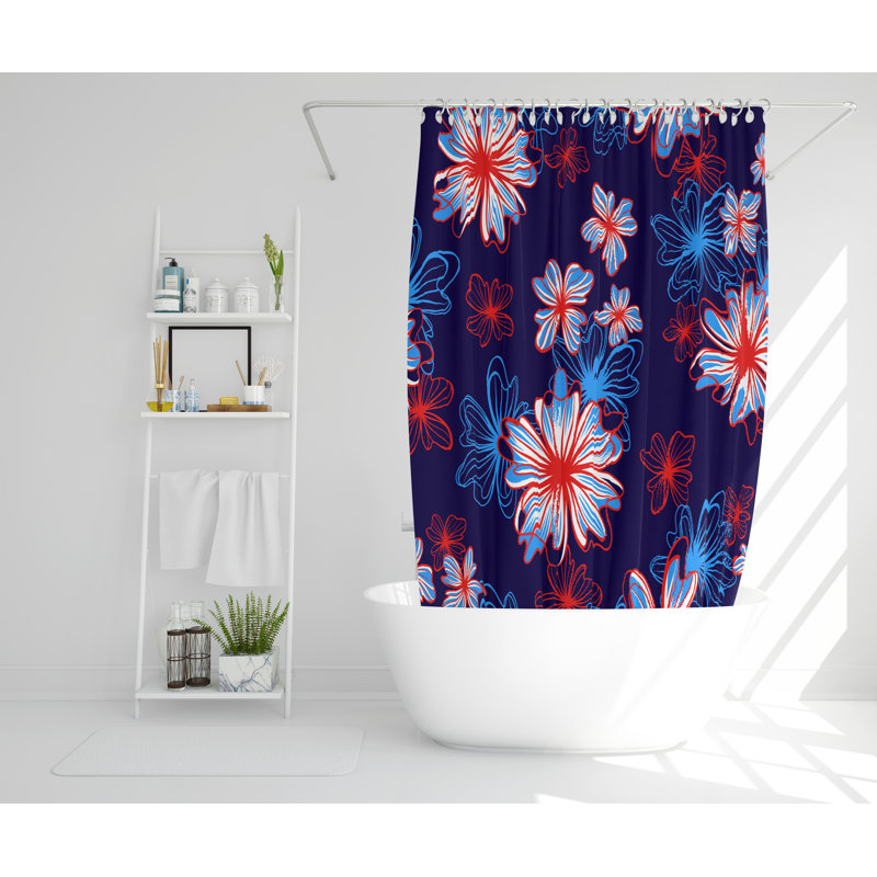 Marcial Polyester Shower Curtain Set, 168cm H x 168cm W