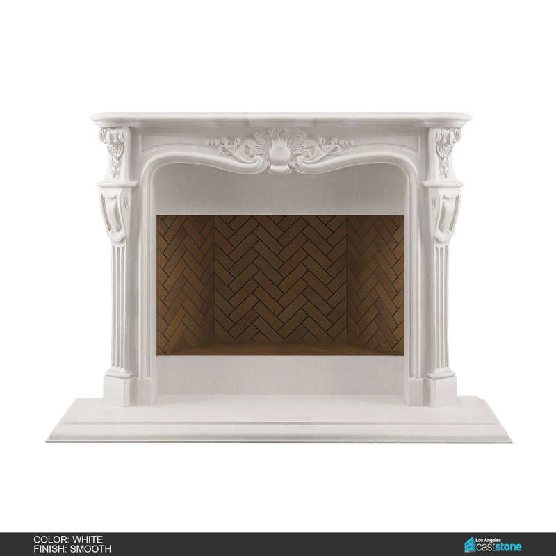 Ani Fireplace Surround, Smooth White