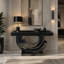 42.9 " W Glass Top Console Table