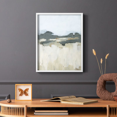 Brushstroke Badlands II Framed Print - Solid Wood
