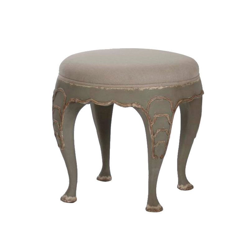 Leo Solid Wood Accent Stool