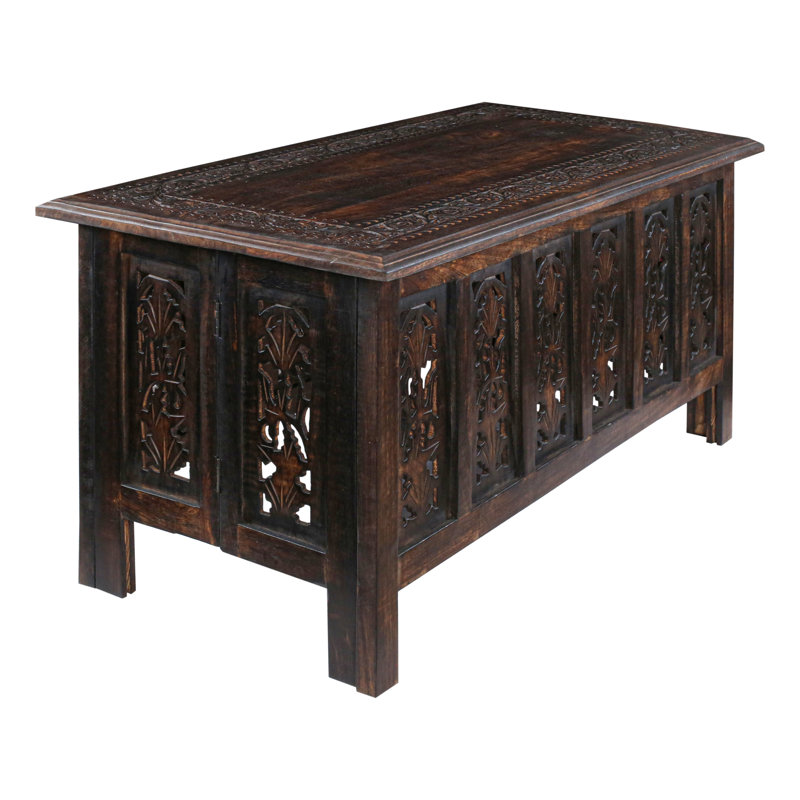 Haymarket Solid Wood End Table, Dark Brown