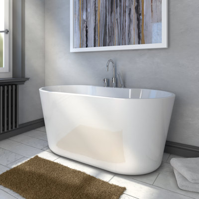 Galveston 56'' x 31.4'' Soaking Acrylic Bathtub with Faucet