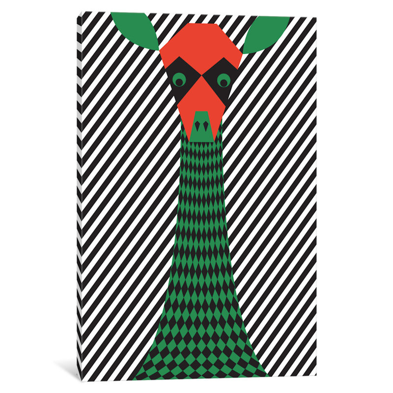 «Giraffe», impression, H 40 po x l 26 po x P 1,5 po, Toile tendue