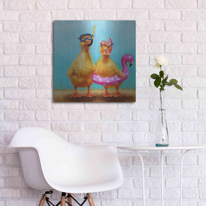 «Pool Party» par Lucia Heffernan, reproduction sur toile sans cadre, H 24 po x l 24 po x P 0,13 po