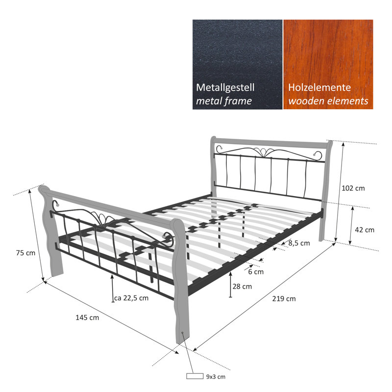 Alarcon Solid Wood Bed, Super King (6')