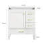 Meuble-lavabo de salle de bain avec 1 porte à fermeture douce et 3 tiroirs-129240322