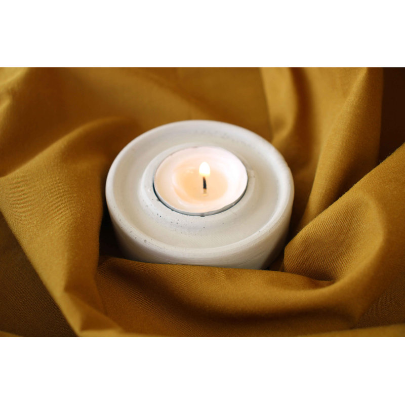 Concrete / Cement Tabletop Tealight Holder, Grey