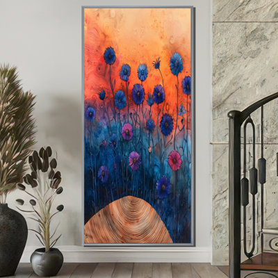 Cornflowers Garden At The Barn On Slide I - Cornflowers, art mural