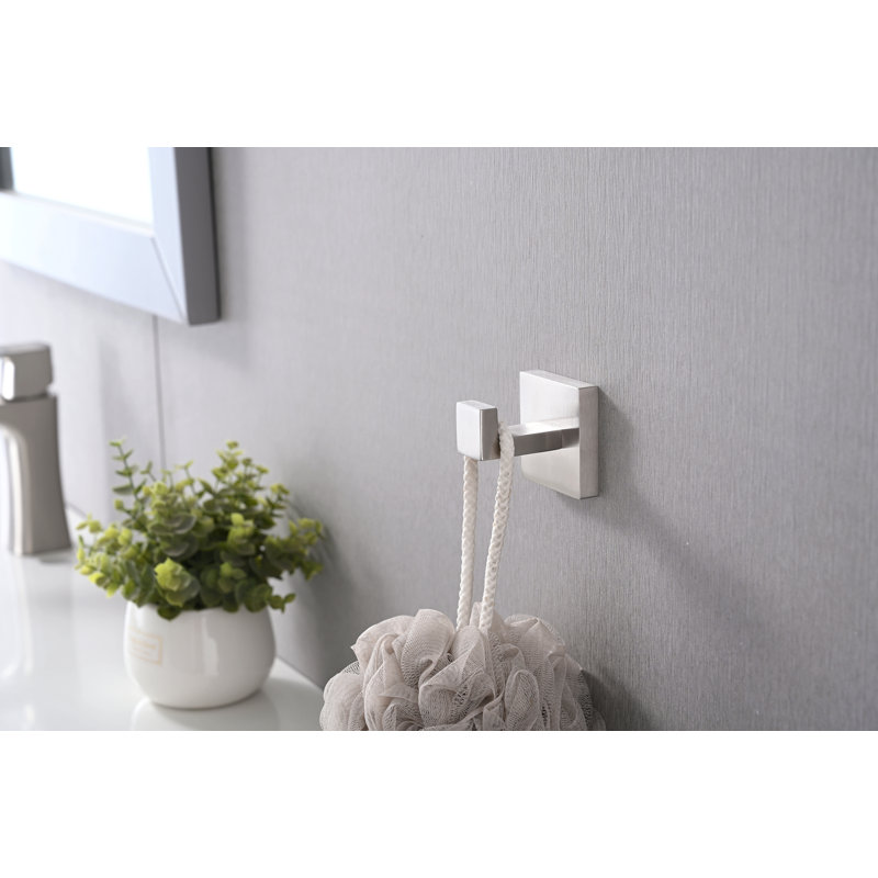 Crochets à serviettes muraux en acier inoxydable pour la salle de bain, la chambre à coucher et la cuisine, Nickel