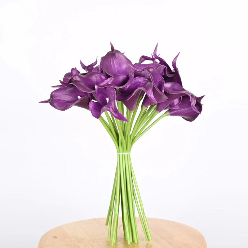 Arrangement floral de lis de Calla artificiel avec longues tiges, fausses fleurs pour les centres de table de salle à manger