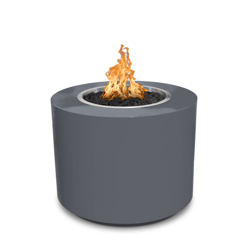 Beverly Concrete Smokeless Fire Pit, 24" H x 30" W x 30" D, Gray, Natural Gas