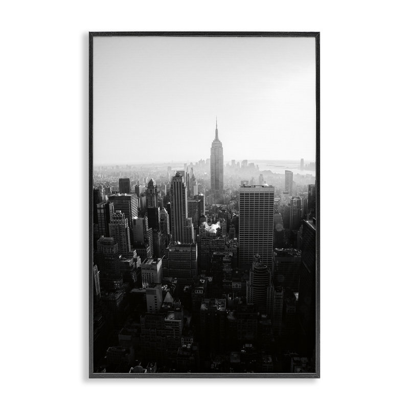 Estampe de l'Empire en giclée encadrée monochrome, design par Aledanda, H 18 po x l 12 po, Giclée encadrée noir minuit