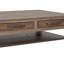 Table basse Tacey, 4 tiroirs, 1 tablette, bois brun arachide, 50 po