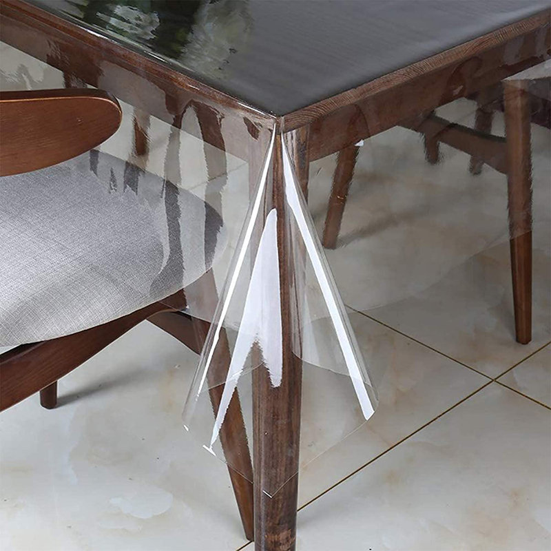 Housse supérieure résistante et polyvalente pour nappe transparente, housse rectangulaire transparente pour table de salle à manger