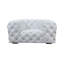 Chaise avec accoudoirs capitonnée en cuir 57 po blanc et noir