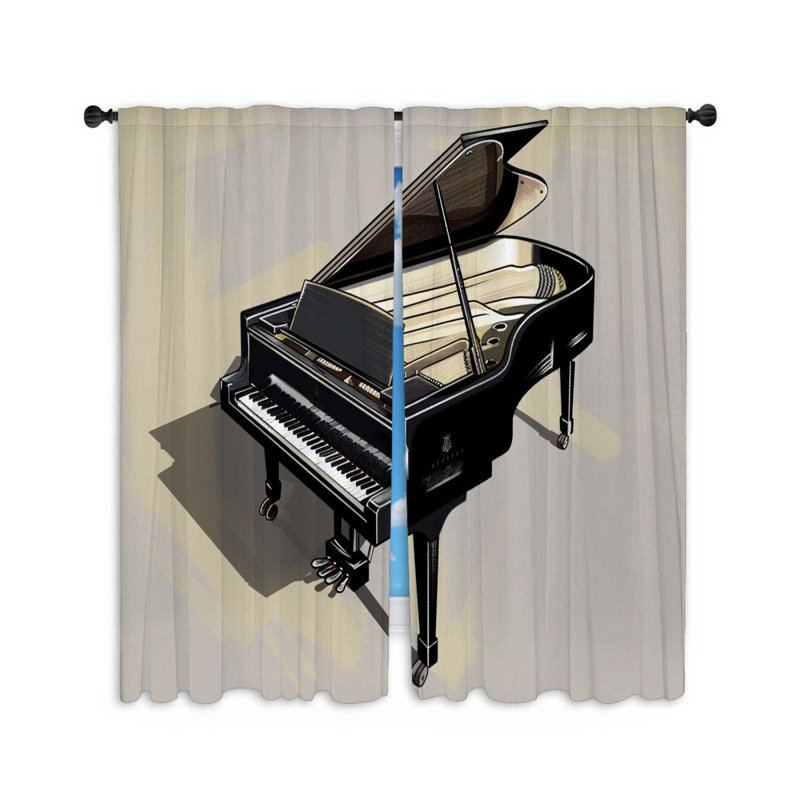 Paire de rideaux obscurcissant en polyester Yann, L 20 po x L 63 po