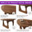 Modern Triangular Solid Wood Coffee Table 34.5"L × 23.5"W × 16"H