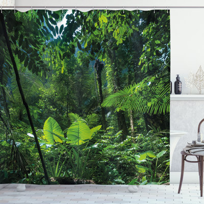 Shower Curtain with Hooks Included