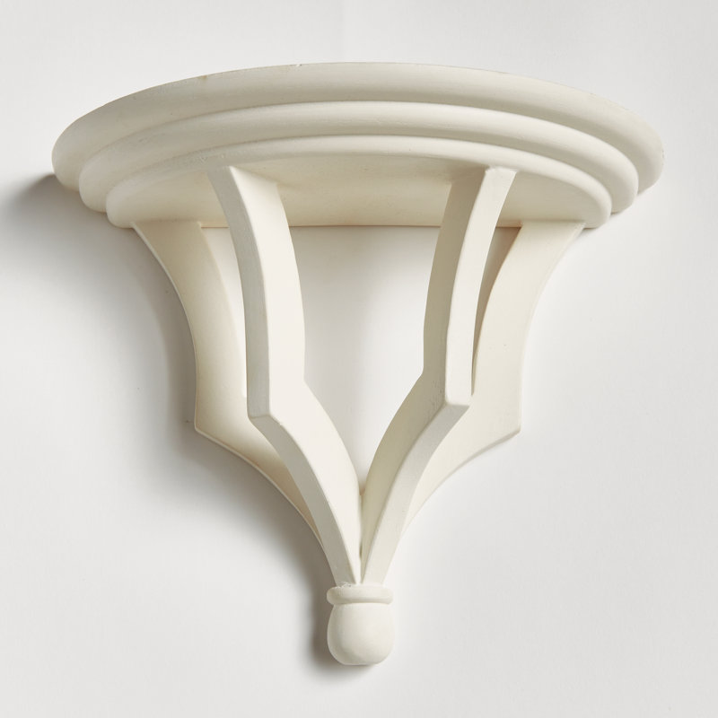 BENNETT WALL BRACKET SMALL, 7.75" H x 9.5" W x 4.75" D, White