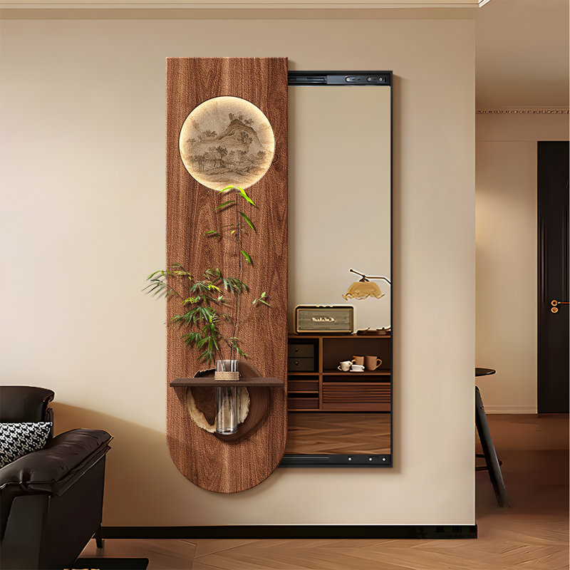 Art mural brun grès forme libre, H 45,28 po x l 12,6 po