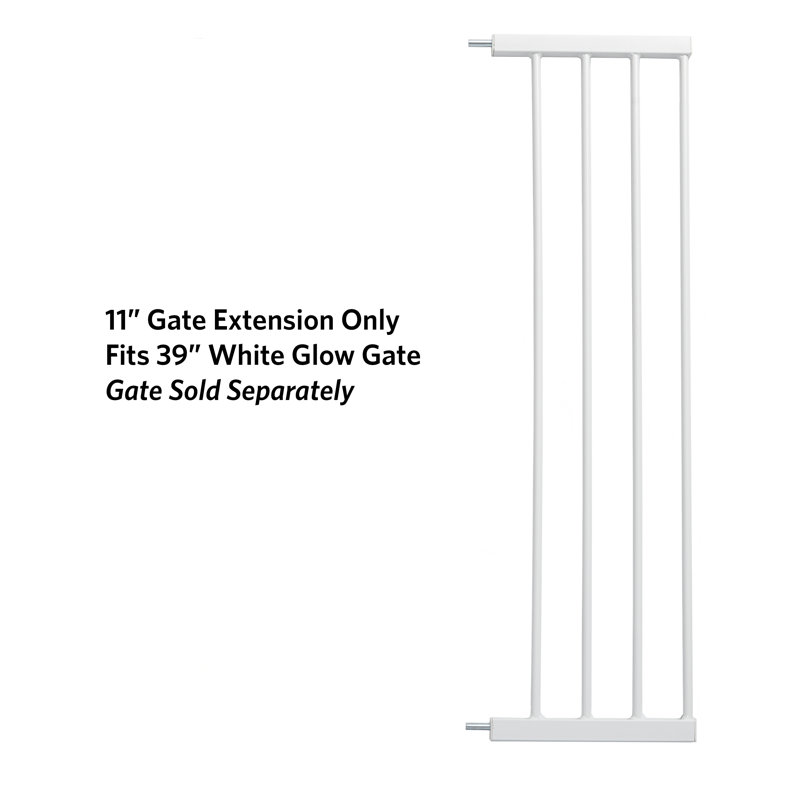 Barrière pour animaux Glow Stripe Extension, H 39 po x l 11 po x P 0,78 po, Blanc