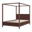 Lit plateforme à baldaquin en bois avec lattes de support-533435161-533435238