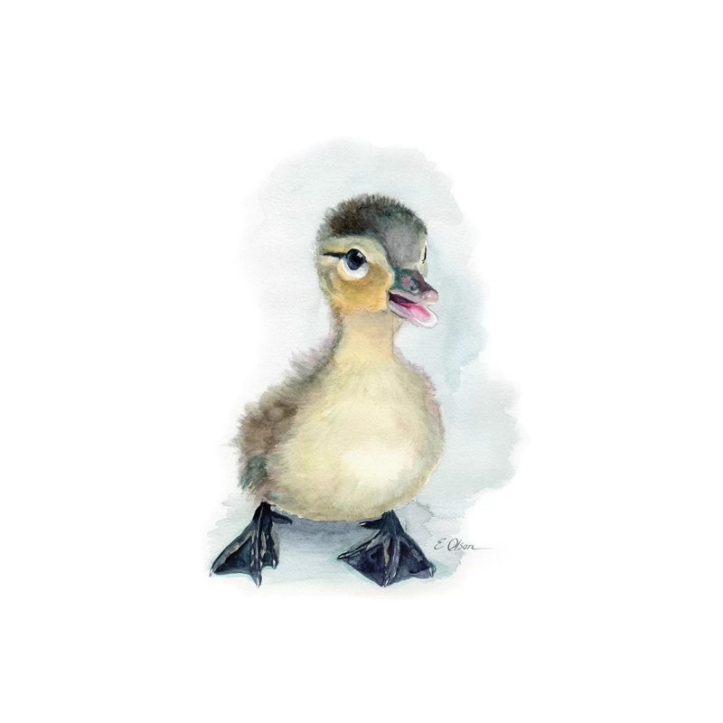 «Baby Duckling», reproduction d'art, Pas de tapis, Toile tendue, H 12 po x l 8 po x P 0,75 po