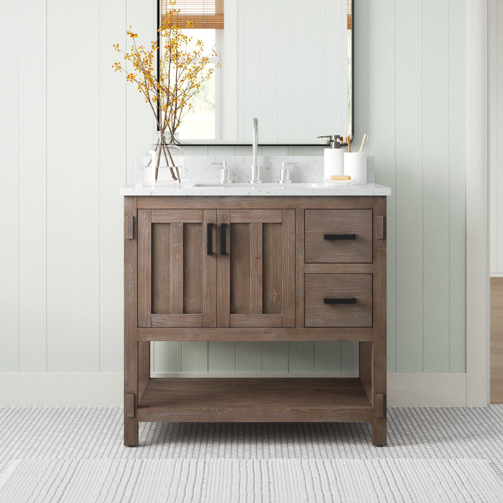 Sand & Stable™ Marissa 36'' Free Standing Single Bathroom Vanity ...