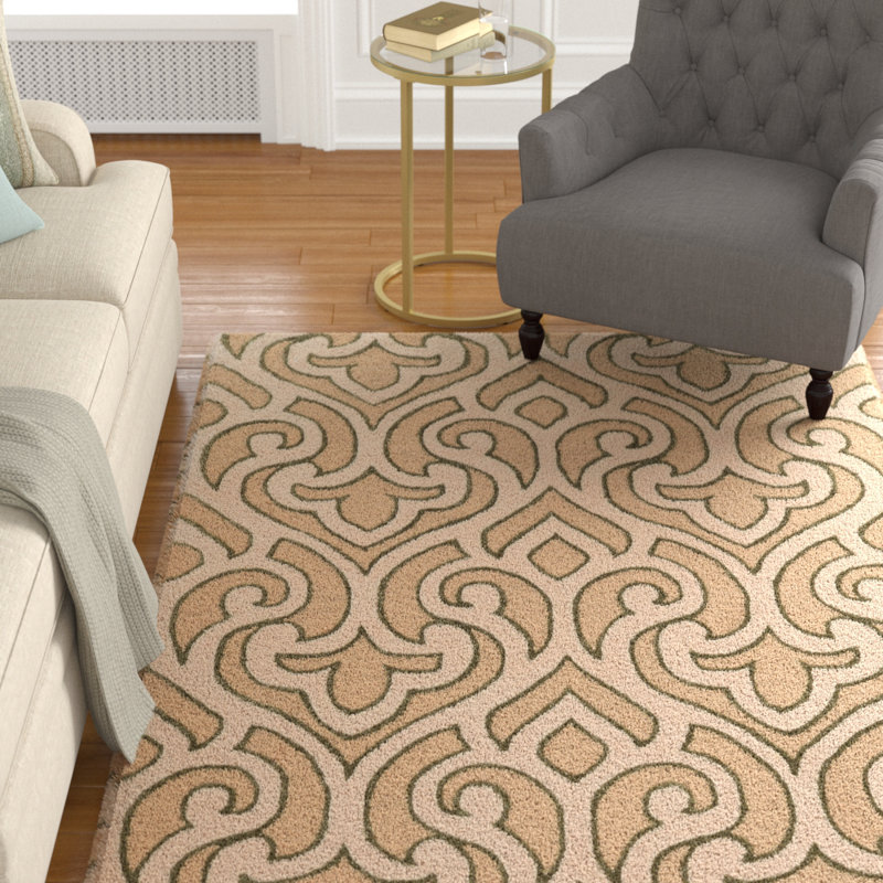Marisela Hand Tufted Geometric Indoor Rug, Rectangle 5' x 7'