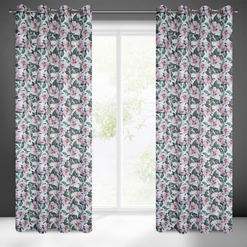 Adebisi Semi Sheer Curtains Single Panel, White