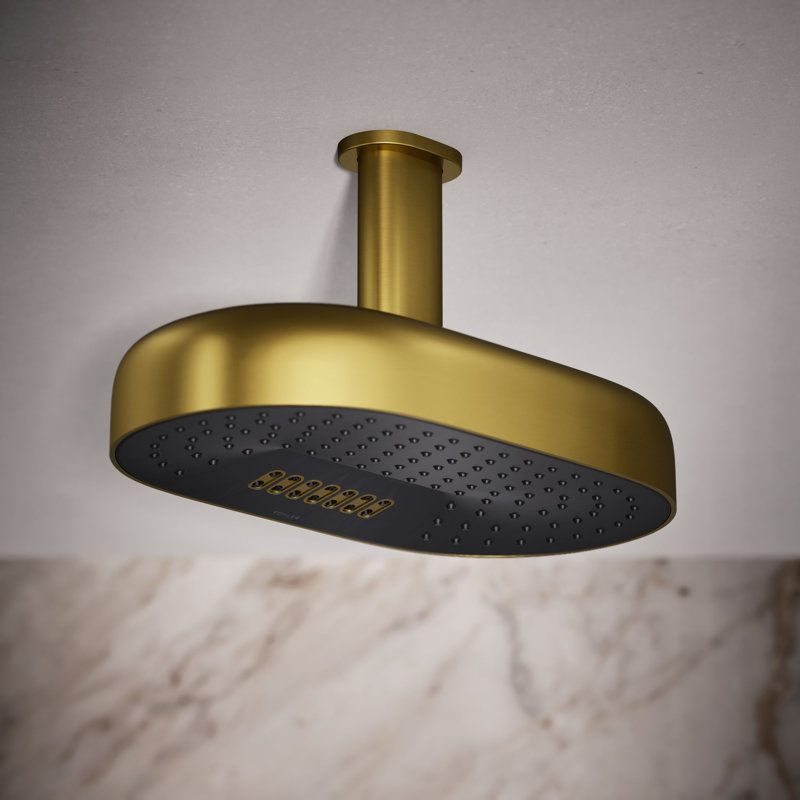 Statement™ Oblong 14" Two-Function 2.5 Gpm With Katalyst Air-Induction Technology, Vibrant Brushed Moderne Brass