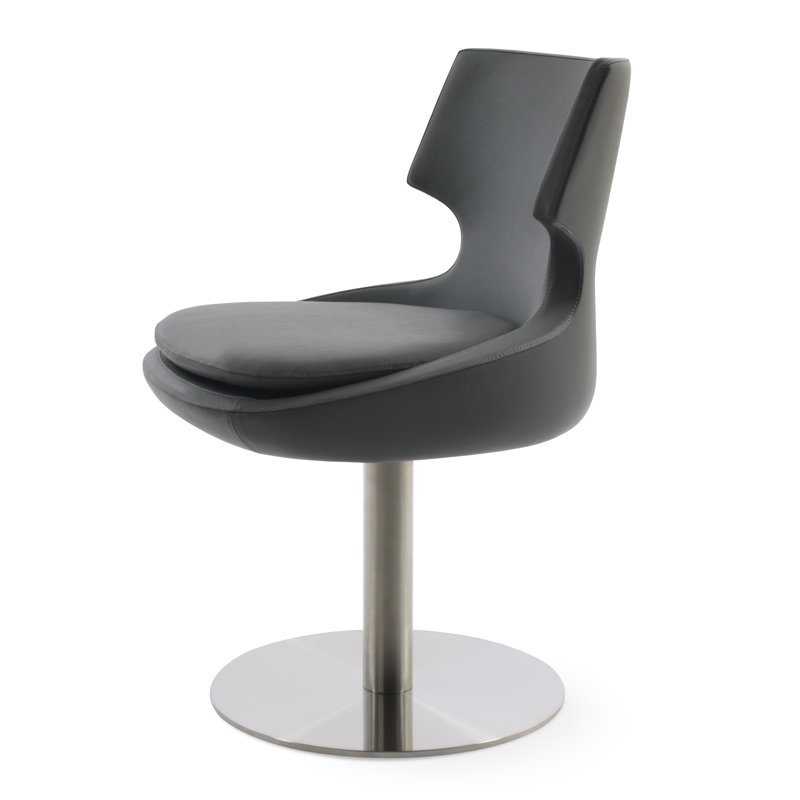 Table ronde Patara, Acier Inoxydable, Gris