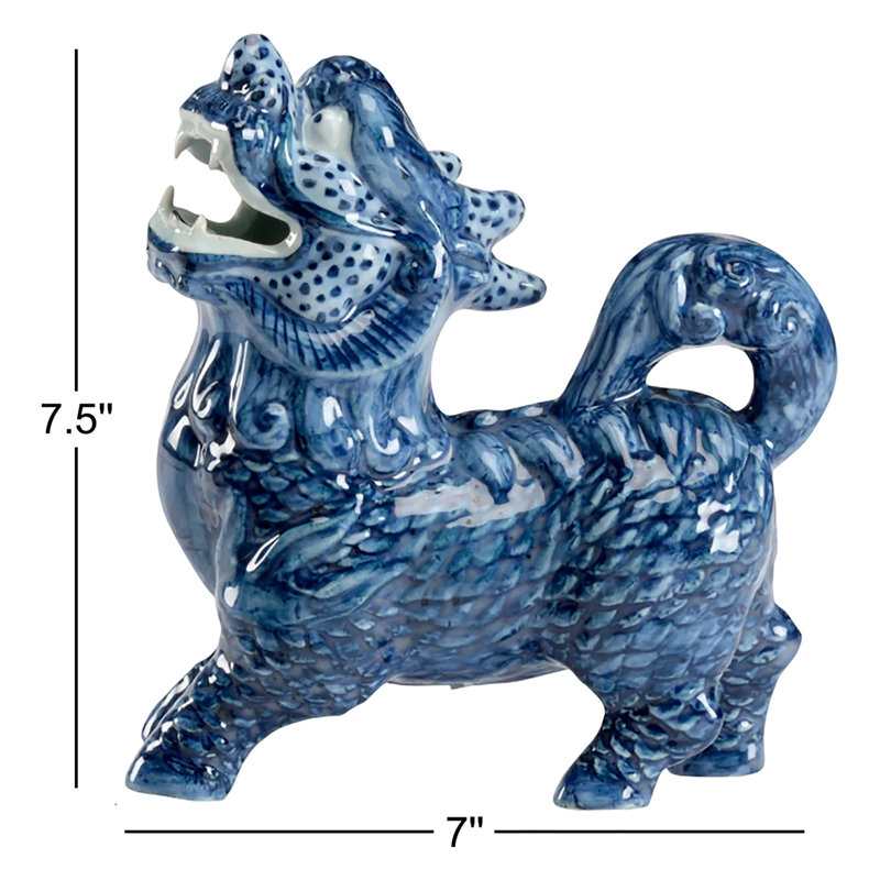 2 Piece Foo Dogs Figurine Set