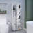 63" H Linen Bathroom Cabinet With Seven Open Shelves, One Drawer And Four Legs,White