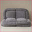 Canapé-lit simple convertible pliable gris | Gris | Profondeur du siège 63,78