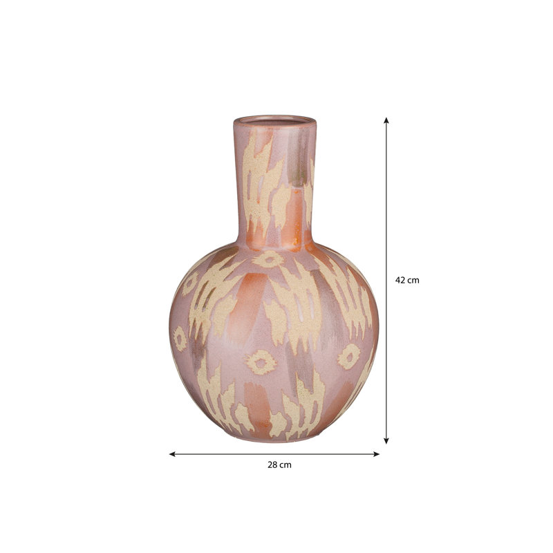 Armetta Ceramics Table Vase, Lila, 27cm H x 42cm W x 42cm D