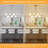 7- Light 36 inch Dimmable Bubble Glass Sputnik Modern Linear Chandelier Farmhouse Kitchen Lighting Pendant-1116772921