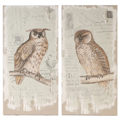 Ensemble de 2 impressions sur bois